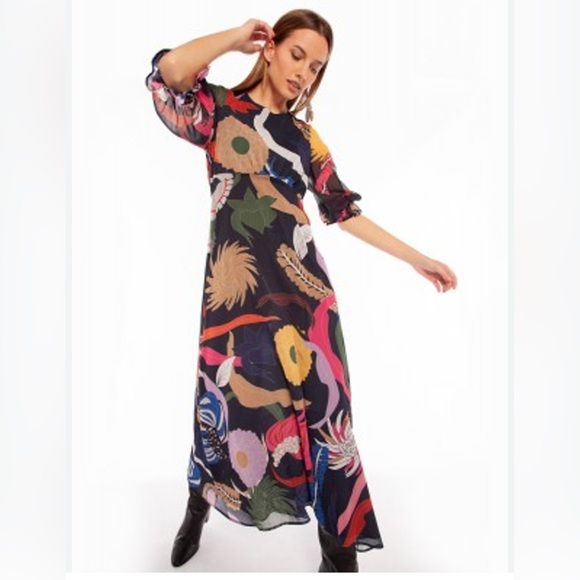Villagallo designer dress size 8 (40) Kara multicolored maxi - Picture 1 of 6